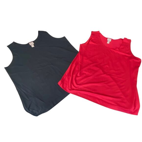 Chico's Red and Black Classic layering tanks Size 3/XL - Picture 7 of 7